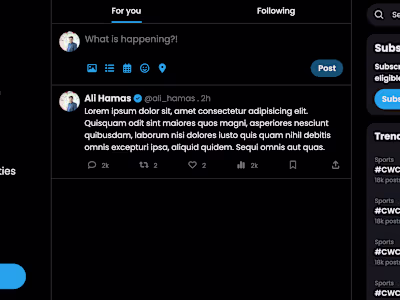 Twitter Frontend Clone