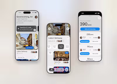 TripMate Travel App Design