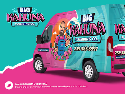 Vibrant Brand Identity for Big Kahuna Plumbing Co.