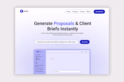 Saas website hero section