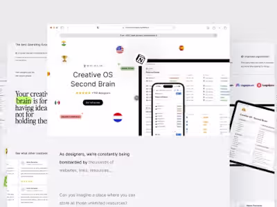 Creative OS Second Brain Landing page
