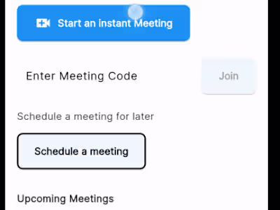 An app for creating and joining a meeting