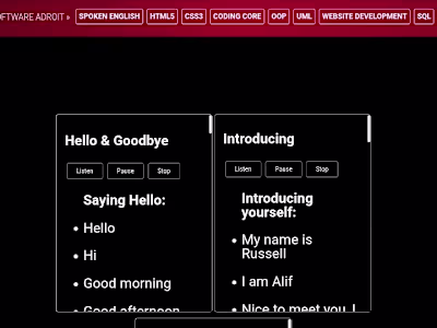 Documentation Website for E-Learning 