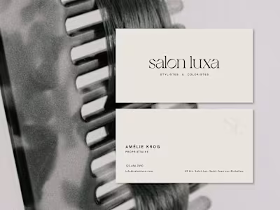 Branding for Salon Luxa, a Montreal based Hair Salon 
