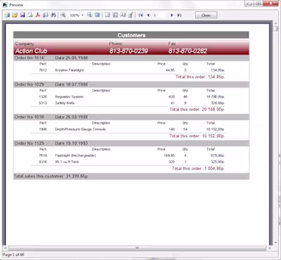 Report design