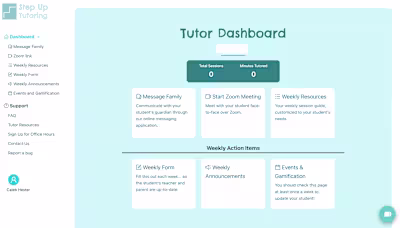 Step Up Tutoring - Internal Dashboard