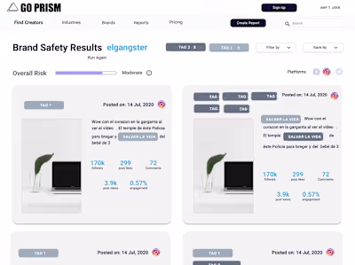 Feature Build & UI Enhancement - Brand Safety Report