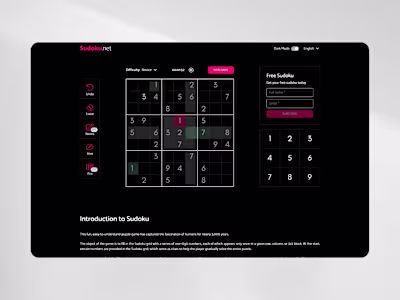 Sudoku: 200k+ monthly visitors
