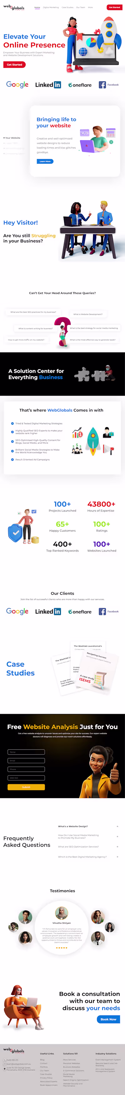 WebGlobals (SEO, Digital Marketing, Saas, Ads) website