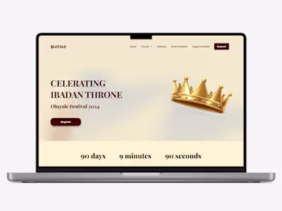 Oluyole Festival website design (case study) :: Behance