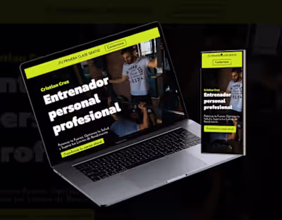 Cruz Trainer - Landing page 