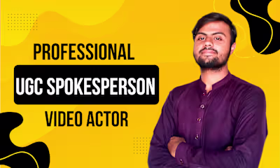 Professional Spokesperson, UGC Creator and editor 