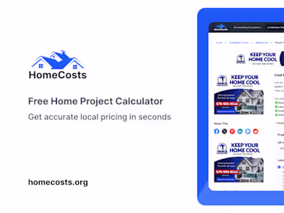 Home Renovation Price Calculator and Ads Dashboard