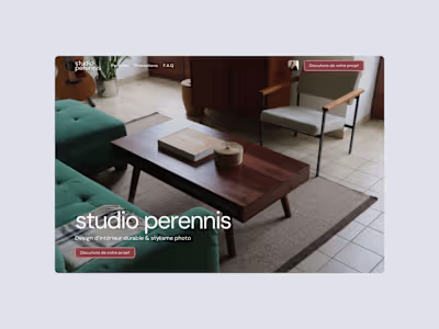 Web Design & Framer Development - Studio Perennis