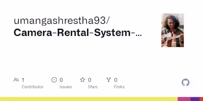 GitHub - umangashrestha93/Camera-Rental-System-MERN-Stack