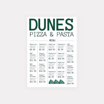 Pizzeria and Dunes (Branding)