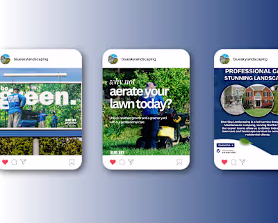Social Media Graphics for a Landscaping Company
