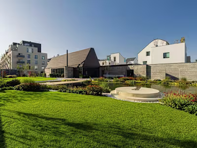 Landscape for a community center