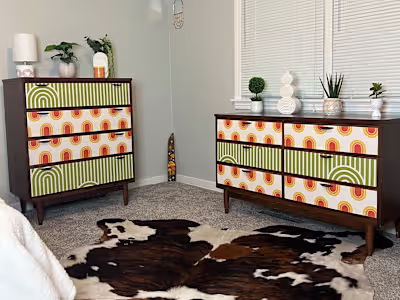 Furniture Flip Using Wallpaper