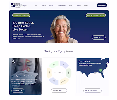  Website Redesign, Clinic Website with Webflow