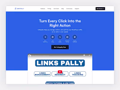 Linkspally Website - Clean, Conversion-Focused SaaS Design