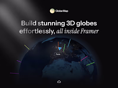 Globe Map for Framer - The Interactive 3D Globe Plugin