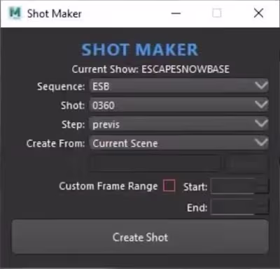 Maya Shot Maker