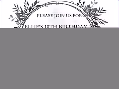 A child's birthday party invitation