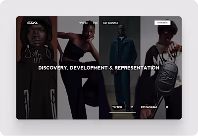 Saya - Fashion Modelling Agency Website Design