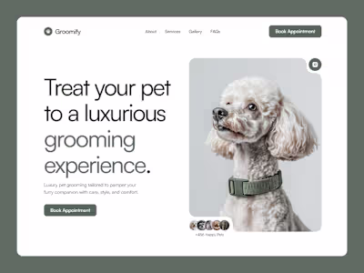 Groomify - Pet Grooming Framer Template