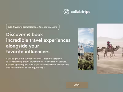 Collabtrips: Join travel influencers on their next adventure!