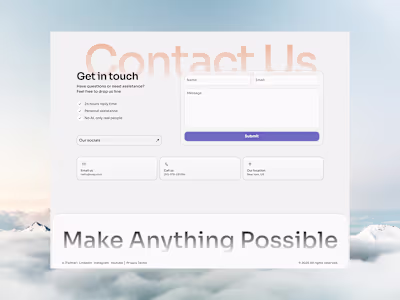 Contact + Footer = 🚀