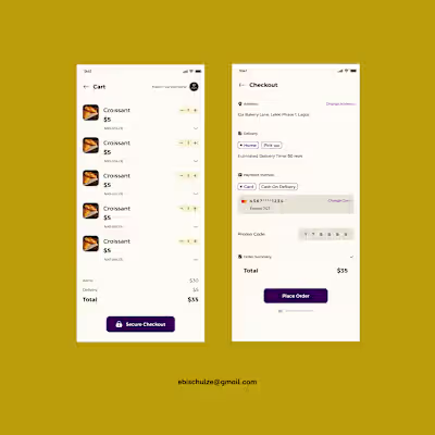 From my 30 day Ui Challenge, a pastry delivery app, what do ...