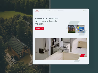 Website design for timber construction company Akrobud