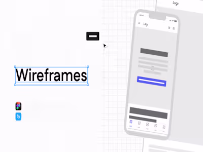 Mobile App Wireframes for UI/UX Concept