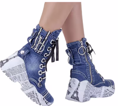Denim Ankle Boots