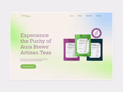 Aura Brew Website Design