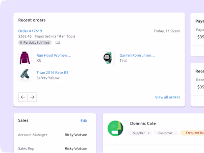 Ecommerce Order Management, Customer profile design. SaaS MVP

