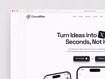 ConvoWise - High-Converting Hero Section Design