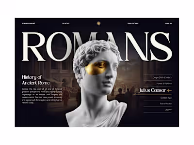 Historically Inspired Hero Section