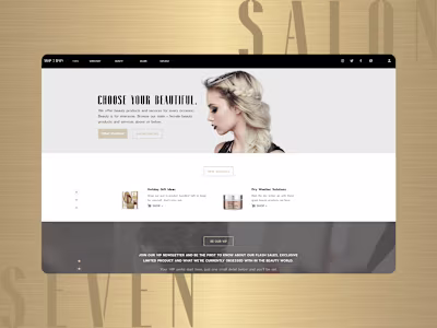 Salon 7 - Web Design