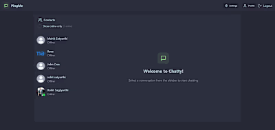 PingMe - A real time chatting application.