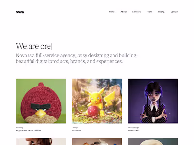 Nova — Multi Layout Portfolio Template for Framer