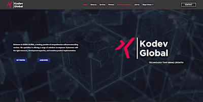 Kodev Global - Website Created Using WordPress & Elementor
