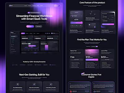 Optix Financial SaaS Marketing Site