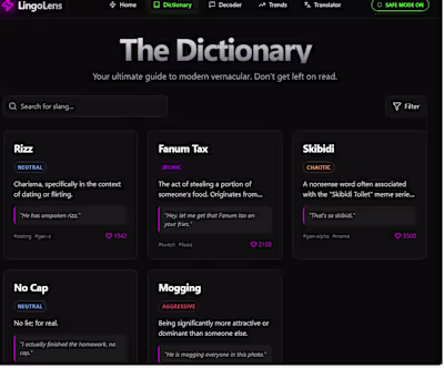 LingoLens — Real-Time Slang Decoder LingoLens is a real‑time...