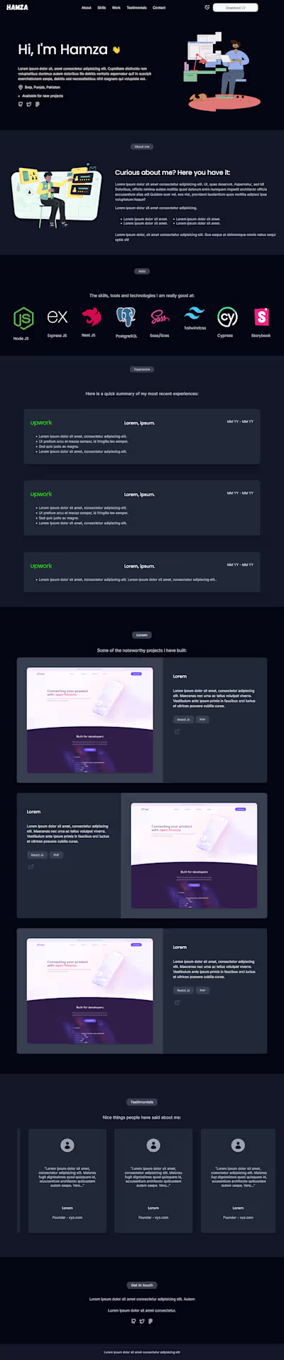 Sample Portfolio Website