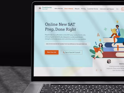 Prep Scholar website redesign and branding refresh