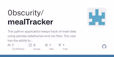 0bscurity/mealTracker
