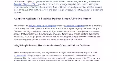 Single-Parent Adoption Options and Support